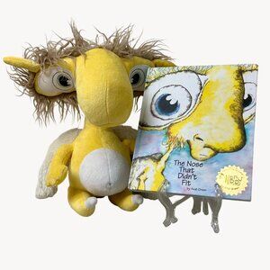 Worry Woo Monster Rue Plush & Hardcover Book Set "The Nose That Didn't Fit" VGUC